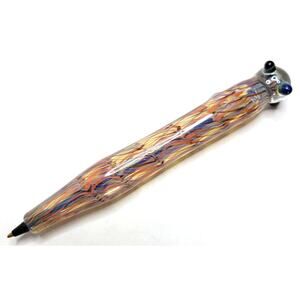 Venetian Blown Glass Ball Point Pen Artistic Swirl Millefiori Hand Blown WORKS
